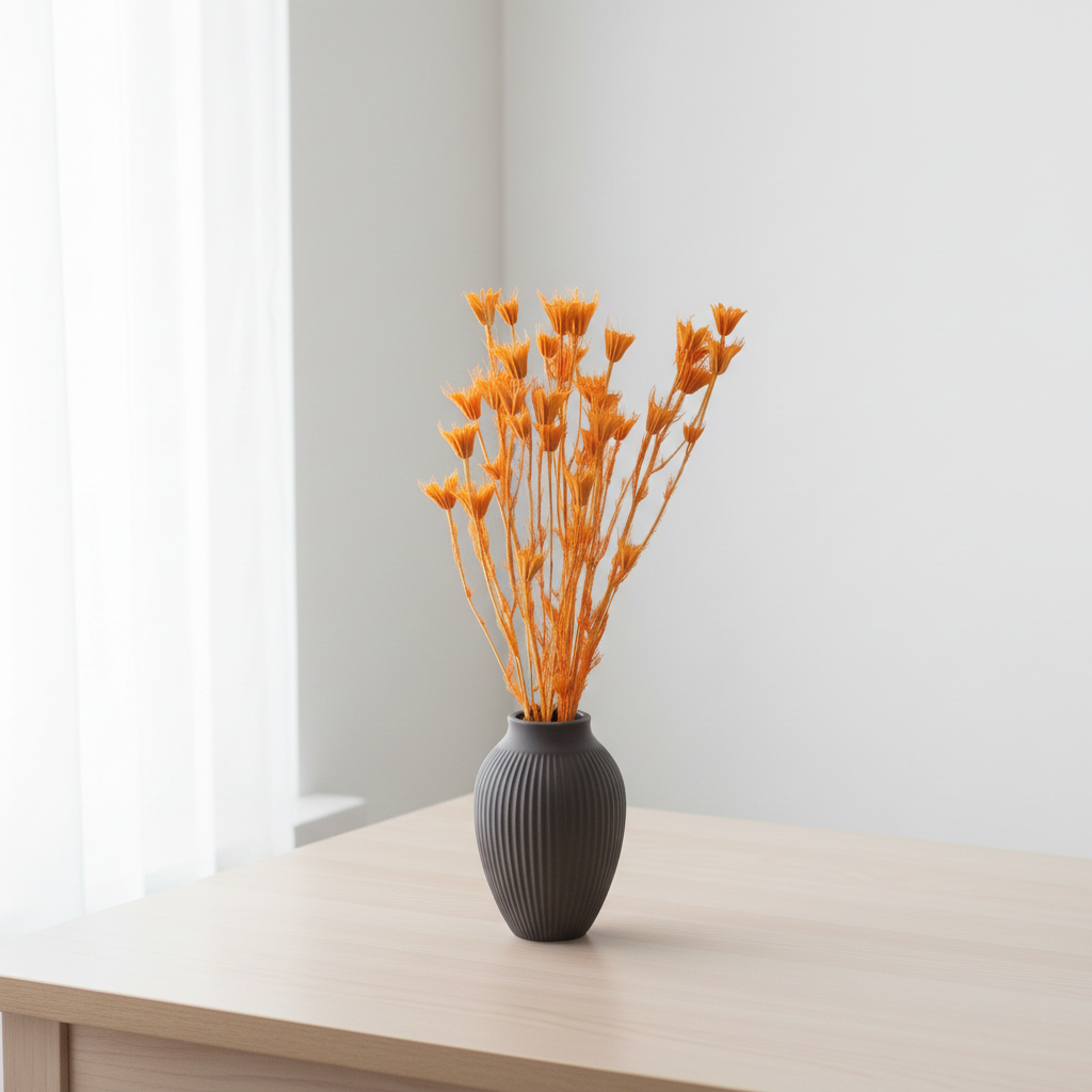 Sušená Nigella orientalis v meruňkové barvě – jemná a elegantní dekorace pro aranžmá a věnce